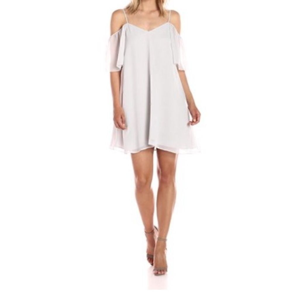 NWT French Connection Cold Shoulder Dress grey size medium